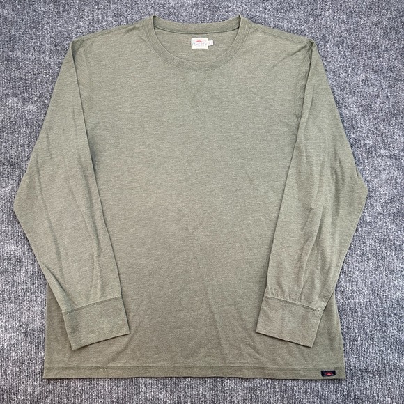Faherty Long Sleeve Solid Green Shirt Men's Size XL Cotton Poly Modal - Picture 1 of 8
